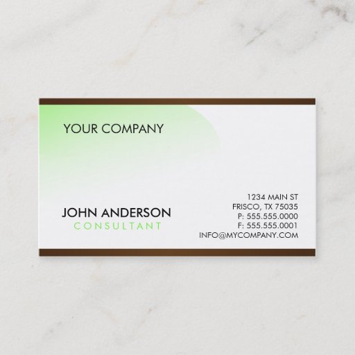 Customizable Contemporary Business Card