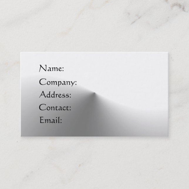 Contemporary Business Card (Front)