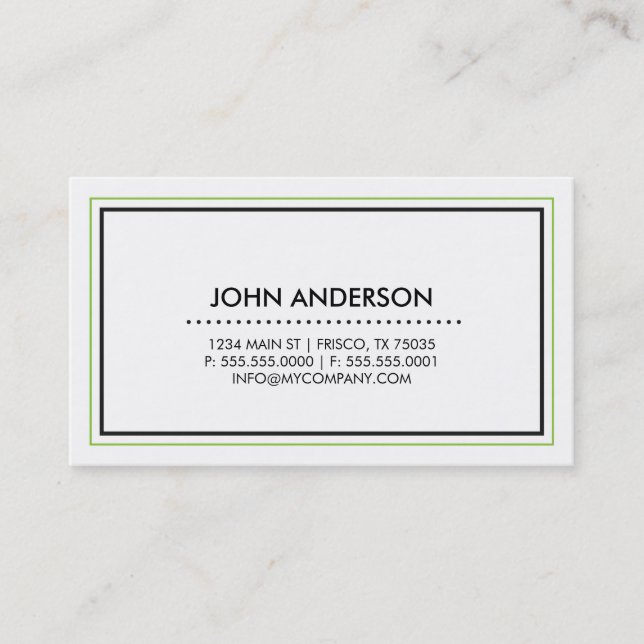 Contemporary Business Card (Front)