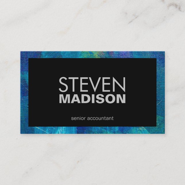 Contemporary | Canvas Paint Strokes | Artistic Business Card (Front)