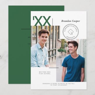 Contemporary Cap Graduation Invitation