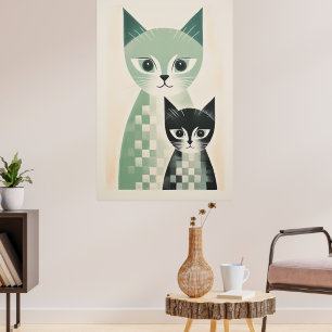Contemporary Cat Poster 