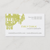 Contemporary Chandelier Business Card (Back)