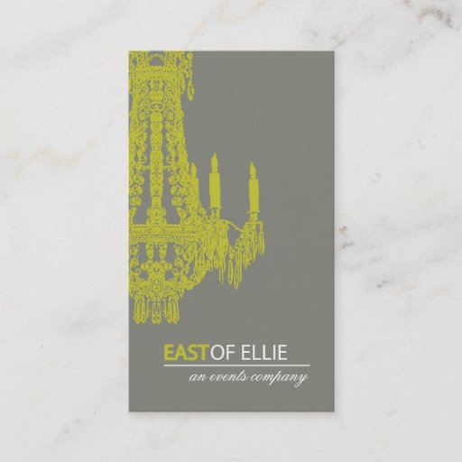 Customizable Contemporary Chandelier Business Card