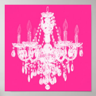 Contemporary Chandelier Silhouette Art - Print #1