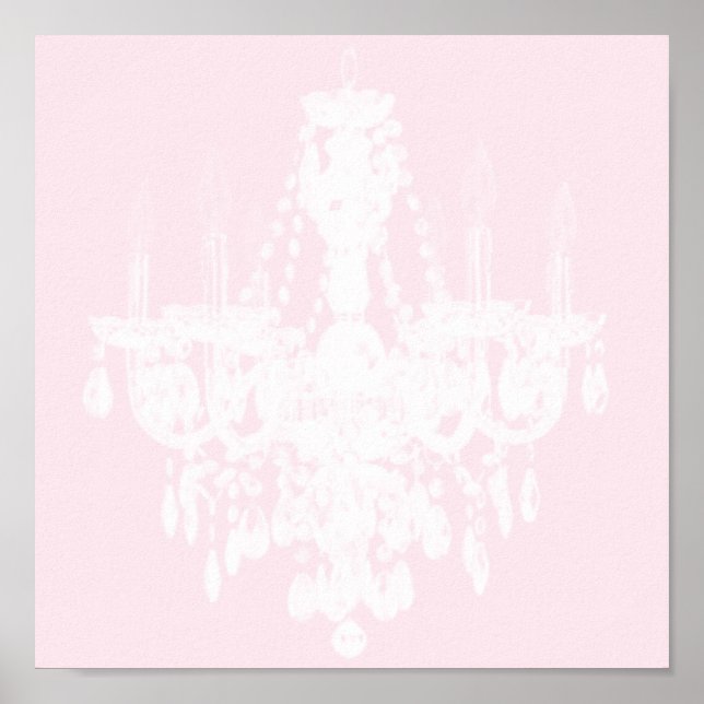 Contemporary Chandelier Silhouette Art - Print #1 (Front)