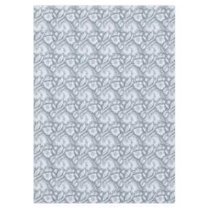 Contemporary Charm: Grey & White Abstract Tablecloth