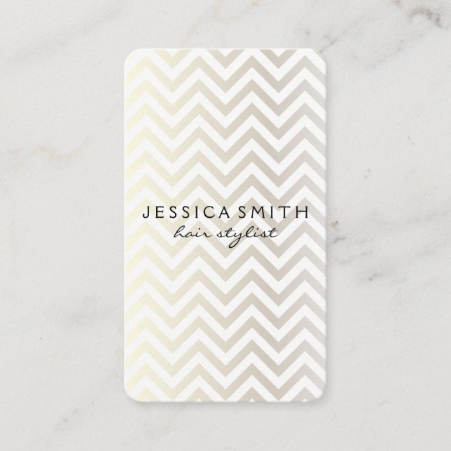Contemporary Chevron Pattern Business Card (Front)
