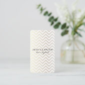 Contemporary Chevron Pattern Business Card (Standing Front)