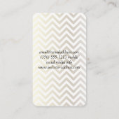 Contemporary Chevron Pattern Business Card (Back)