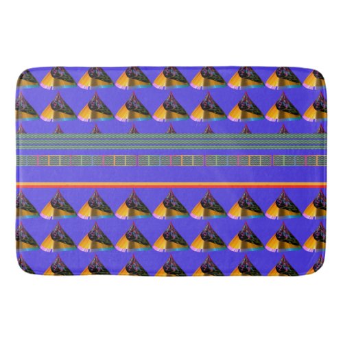 Contemporary Chevron Pyramids Bath Mat