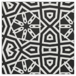 Contemporary Chic Black &amp; White Geometric Pattern Fabric