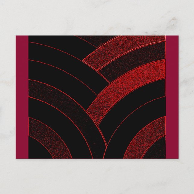 contemporary chic curved chevrons postcard (Front)