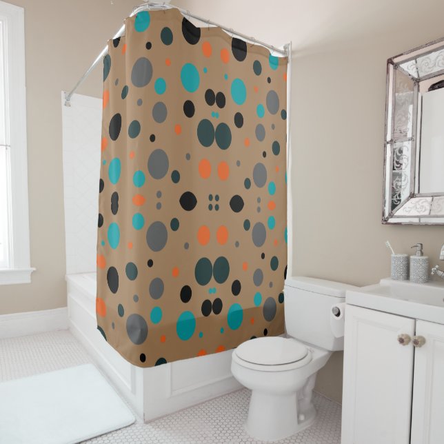 Contemporary Chic  Dots Shower Curtain (In Situ)