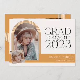 Contemporary Chic Graduation Photo Invitation