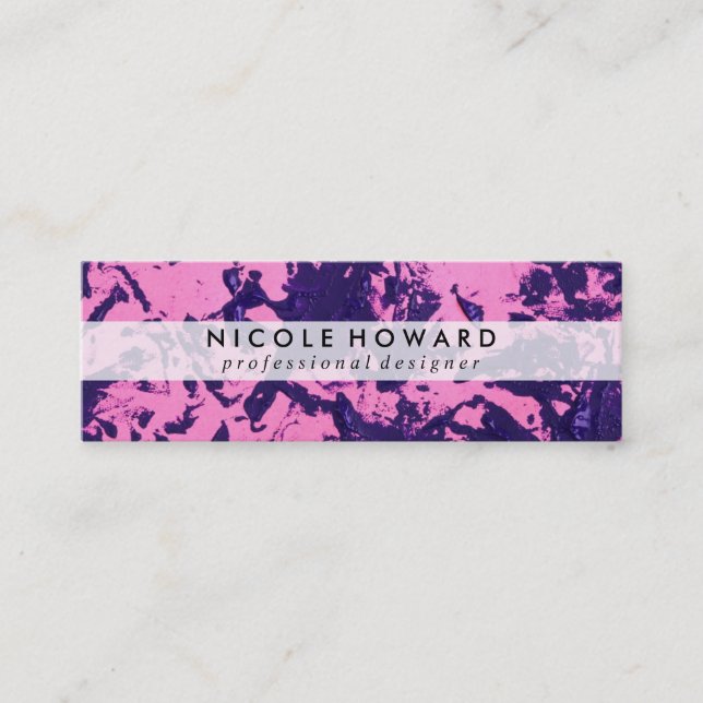 Contemporary Chic Mini Business Card (Front)