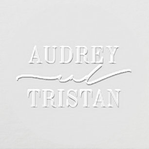 Contemporary Chic Minimalist Wedding Embosser