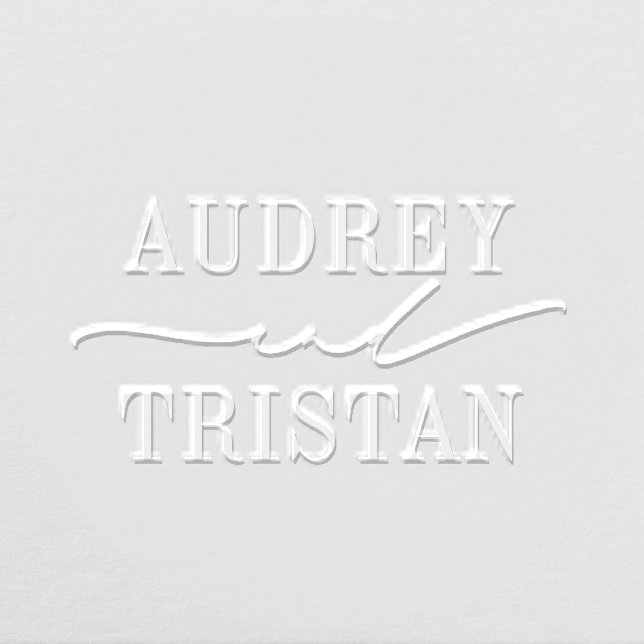 Contemporary Chic Minimalist Wedding Embosser (Design)