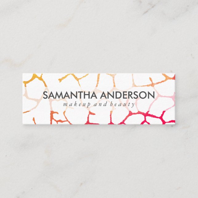 Contemporary Chic Pattern Mini Business Card (Front)