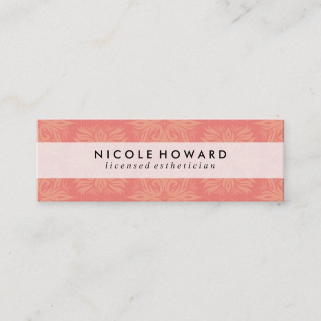 Contemporary Chic Pattern Mini Business Card (Front)
