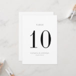 Contemporary Chic Wedding Table Number Card<br><div class="desc">Contemporary Chic minimalist,  black and white wedding table number card. Please note that table number cards must be numbered and added to your cart individually.</div>