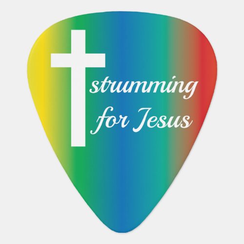 Contemporary Christian Band Rainbow For Jesus BL Guitar Pick