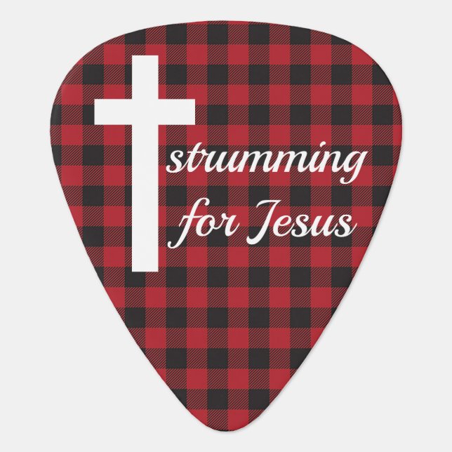 Contemporary Christian Band Strumming Jesus Church Guitar Pick (Front)