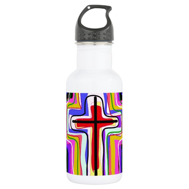 Contemporary Christian symbol. Water Bottle (Front)