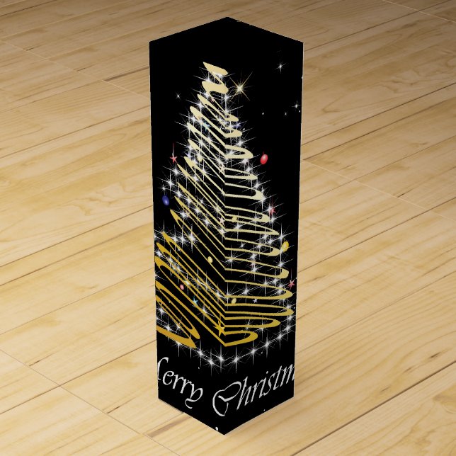 Contemporary Christmas Black Gift Box (Front)