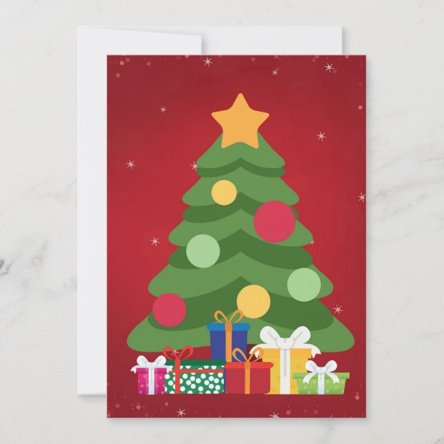 Contemporary Christmas Elegance Card  (Front)