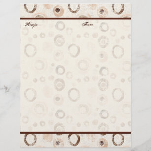 Contemporary Circles Wedding Gift Recipe Pages