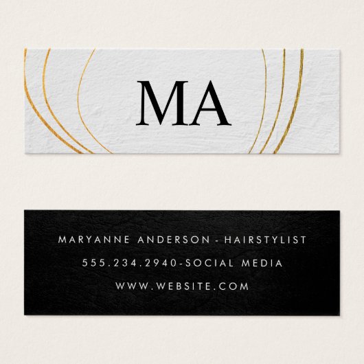 Contemporary Circular Pattern Black White Texture (Front & Back)