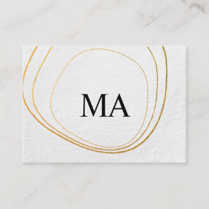 Contemporary Circular Pattern White Texture Business Card