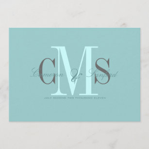 Contemporary + classy monogram Wedding Invitations
