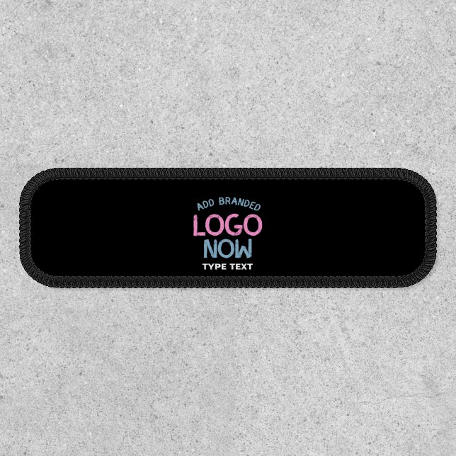 CONTEMPORARY CLEAN BLACK RECTANGLE FASHION CLIENT PATCH (Front)