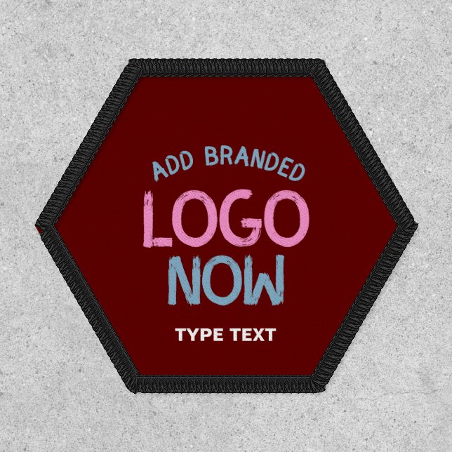 CONTEMPORARY CLEAN CUTE OXBLOOD FASHIONABLE CLIENT PATCH (Front)