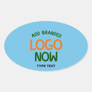 CONTEMPORARY CLEAN SKY BLUE FASHIONABLE CLIENT OVAL STICKER
