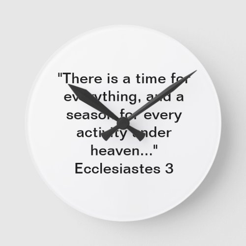 Contemporary clock with inspirational scripture