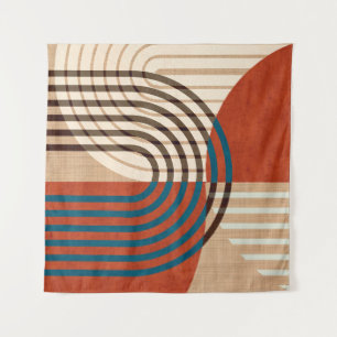 Contemporary collage wall art retro prints set. Fo Tapestry