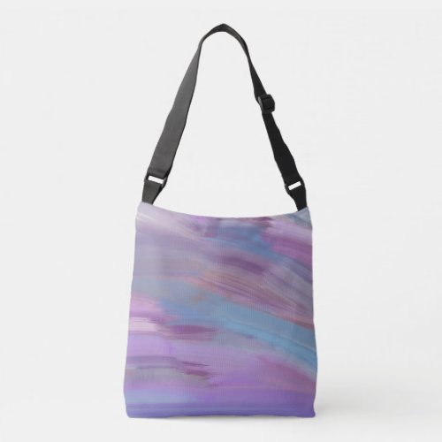 Contemporary Color Brushstroke Abstract Art   Crossbody Bag