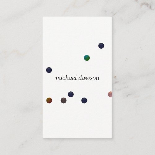 Contemporary Colored Dots Business Card