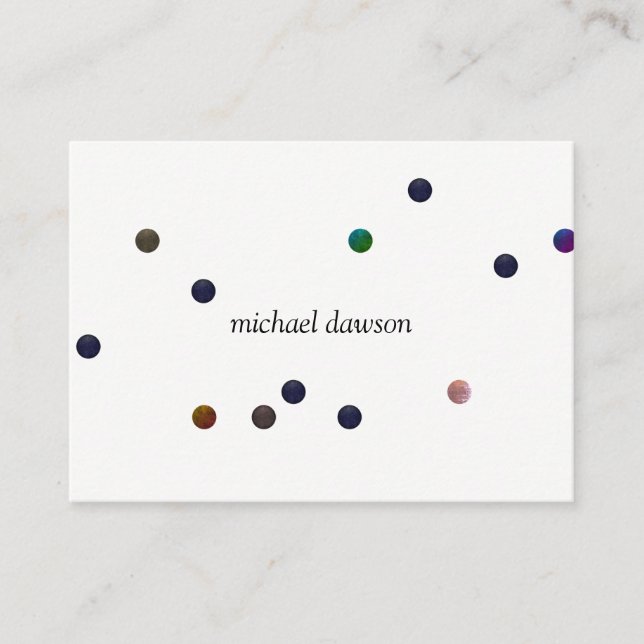 Contemporary Colored Dots Business Card (Front)
