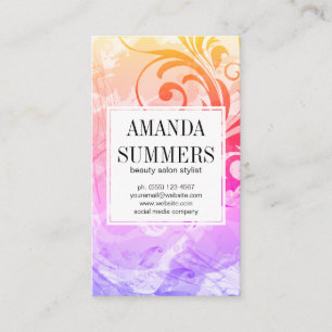 Contemporary Colorful Artistic Business Card