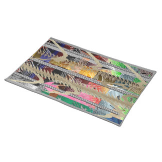 Contemporary Colorful Geometric Abstract Cloth Placemat