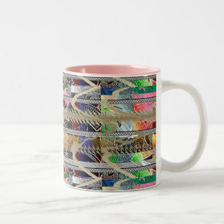 Contemporary Colorful Geometric Abstract Two-Tone Coffee Mug