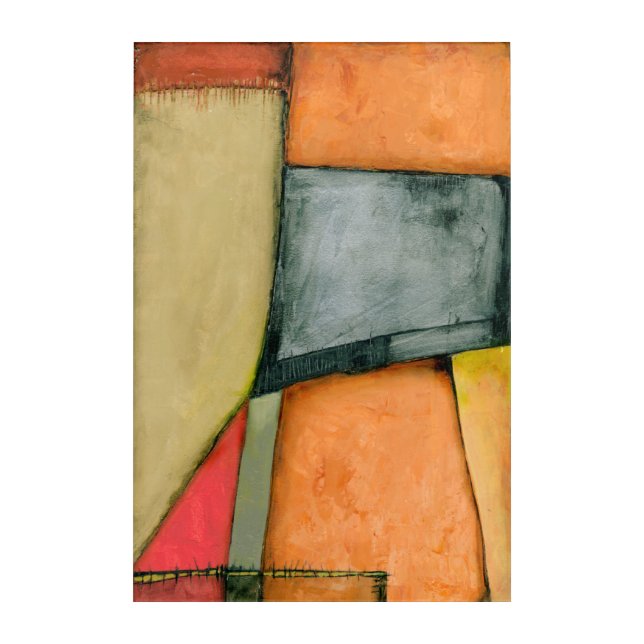 Contemporary Colorful Geometric Shapes Acrylic Print (Front)