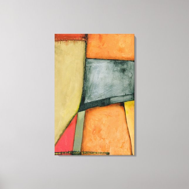 Contemporary Colorful Geometric Shapes Canvas Print (Front)