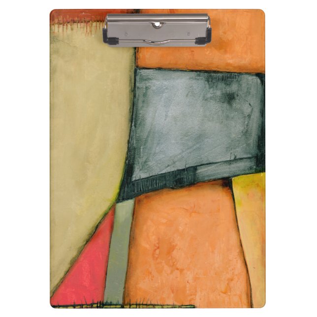 Contemporary Colorful Geometric Shapes Clipboard (Front)
