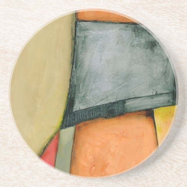 Contemporary Colorful Geometric Shapes Coaster (Front)