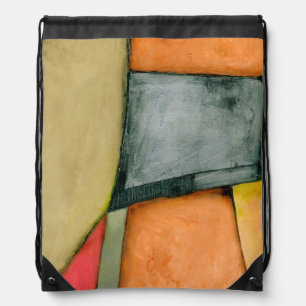 Contemporary Colorful Geometric Shapes Drawstring Bag